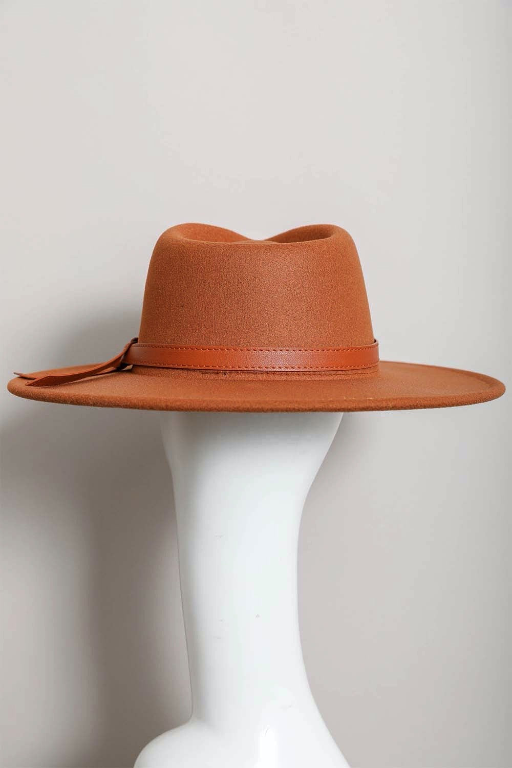 Wide Brim Leather Bolero